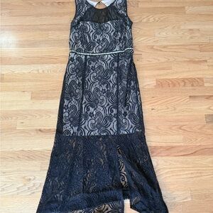 Enfocus Studio Black Lace High Low Dress